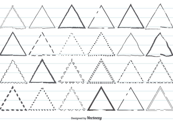 Hand Drawn Triangle Shape Set - vector gratuit #358573 