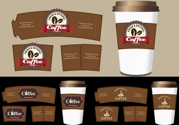 Coffee Sleeve Templates Vector Set - vector #358763 gratis