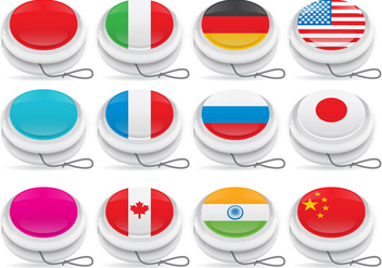 Yoyo Vectors with Flagss - Free vector #358843