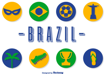 Vector Brazil Icons Set - vector gratuit #361043 