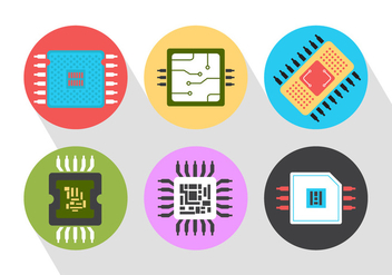 Microchip Vector Icons - Free vector #361123