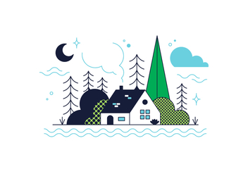 Free Wood House Vector - Free vector #361603