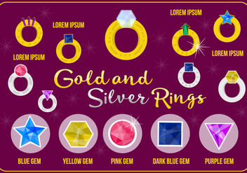 Free Gold And Silver Rings Vector - бесплатный vector #362433
