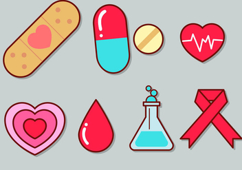 Cute Medical Icon Set 1 - Free vector #363063