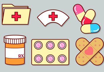 Cute Medical Icon Set 3 - Free vector #363073