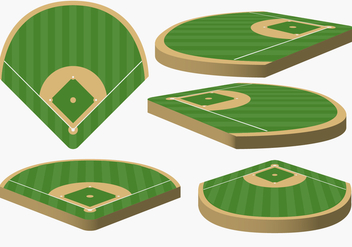 Vector Baseball Diamond From Different Angles - бесплатный vector #363863