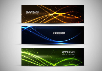 Free Vector Abstract Colorful Headers - Kostenloses vector #364543
