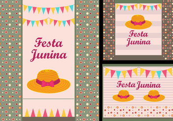 Festa Junina Invitation card illustration - бесплатный vector #364863