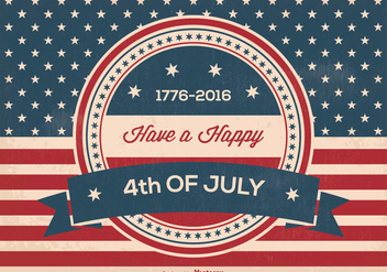 Retro Independence Day Illustration - Free vector #365863