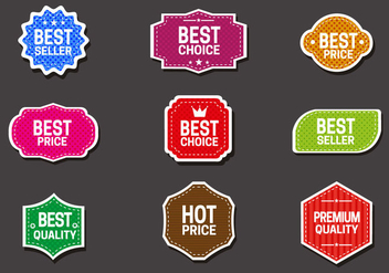 Free Colorful Labels Vector - Kostenloses vector #366573