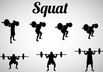 Free Squat Silhouettes Vector - Free vector #367023