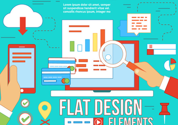 Free Flat Design Vector Elements - vector #367283 gratis