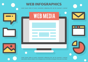 Free Web Infographics Vector Background - vector gratuit #367313 
