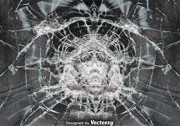 Vector Cracked Glass Realistic Background - vector gratuit #367863 