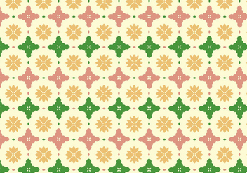 Floral Tile Pattern Background - vector #368113 gratis