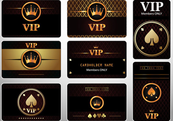 Set of VIP Cards Casino Royale - Free vector #368373