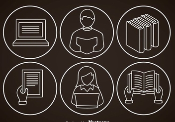 Ereader Outline Icons - Free vector #369983