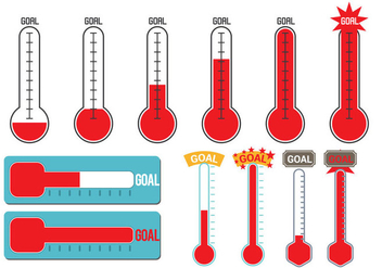 Goal Thermometer Vector - vector gratuit #370563 