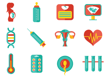 Free Pregnant Mom and Maternity Icons - vector gratuit #370763 
