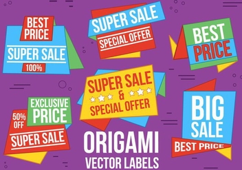 Free Origami Vector Sale labels - vector #370803 gratis