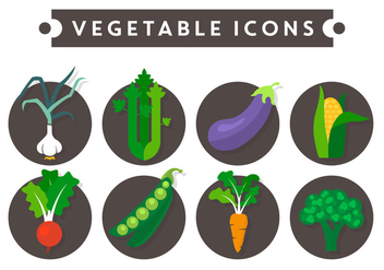 Vegetable Vector Icons - бесплатный vector #371113