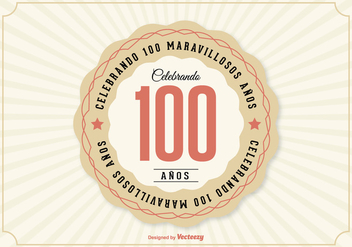 100th Aniversario Illustration - vector #371333 gratis