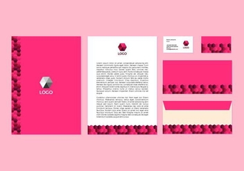Free Pink Vector Letterhead Design - Free vector #371413