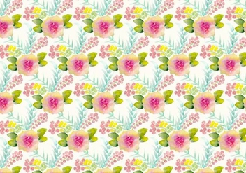 Free Vector Watercolor Floral Background - бесплатный vector #371513