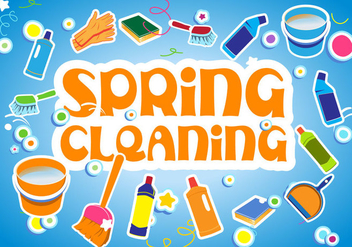 Spring Cleaning vector illustration - Free vector #371873