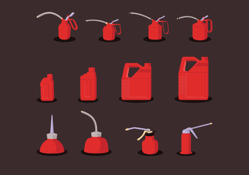 Red Oil Can - vector #372843 gratis