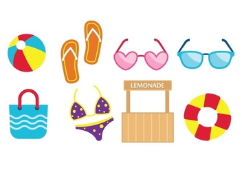 Free Beach Flat Icons - Kostenloses vector #373383