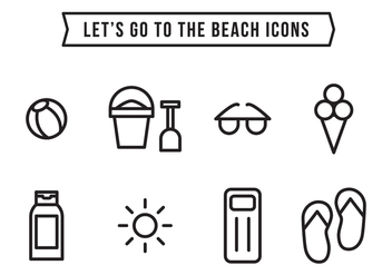 Beach Icons - Kostenloses vector #373843