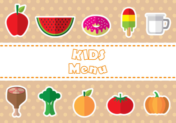 Kids menu icon vectors - бесплатный vector #373853