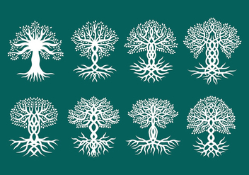 Celtic Trees Vectors - Kostenloses vector #374033