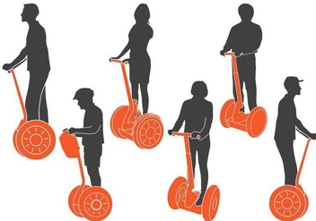 Segway Silhouettes - Kostenloses vector #374113