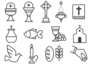 Free Sacraments Icon Set - vector gratuit #374153 