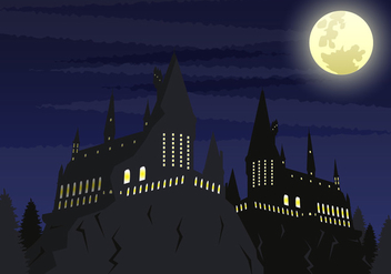 Hogwarts School Vector Ilustration - vector gratuit #374513 
