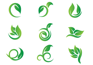 Free Leaf Hojas Logo Vectors - Kostenloses vector #374553