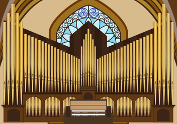 Vector illustration of pipe organ - бесплатный vector #374573