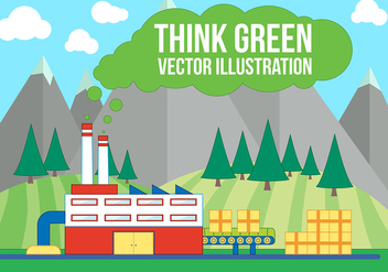 Free Think Green Vector Illustration - vector gratuit #375183 