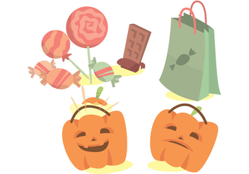 Trick or Treat Vector Set - Free vector #375583