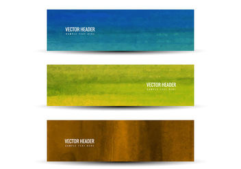 Free Vector Colorful Headers - vector #375843 gratis