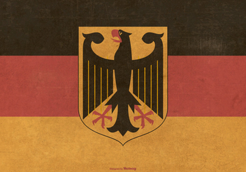 Vinatge Flag of Germany - бесплатный vector #375913