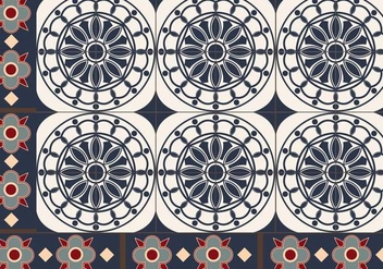 Portuguese Tile Pattern - vector gratuit #376063 