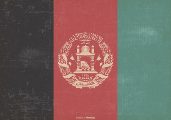 Vintage Flag of Afghanistan - бесплатный vector #376133