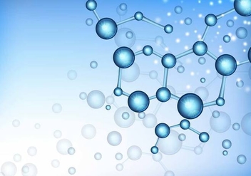 Molecule Atomium Blue Background - vector #376173 gratis