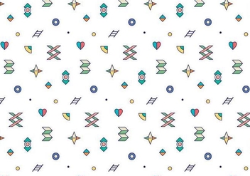 Colorful Outline Geometric Pattern - Free vector #377463