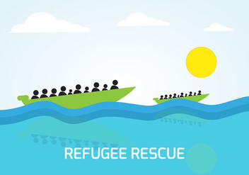Free On Boat Of Rescue Vector - vector gratuit #377493 