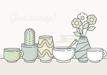 Vector Pastel Morning Elements - Free vector #377653