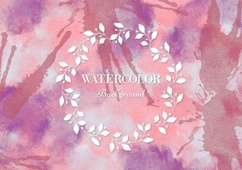 Free Vector Pink Watercolor Background - бесплатный vector #377993